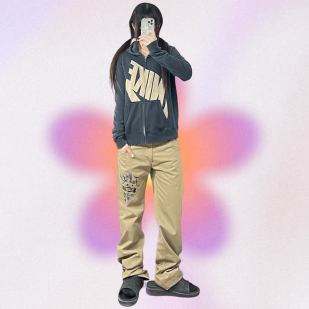 나이키 빅로고 후드집업 