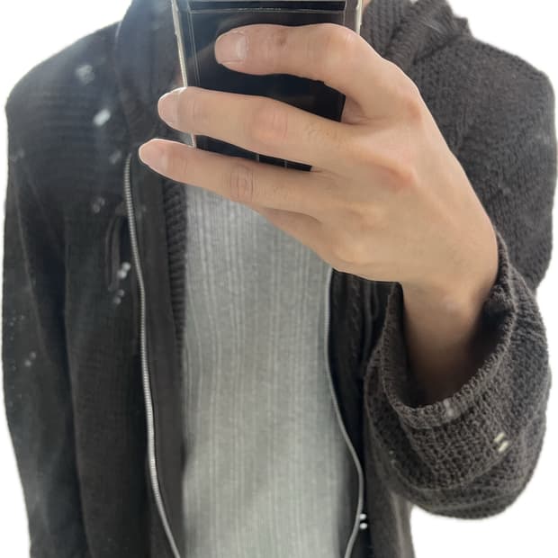 해칭룸 니트 후드집업