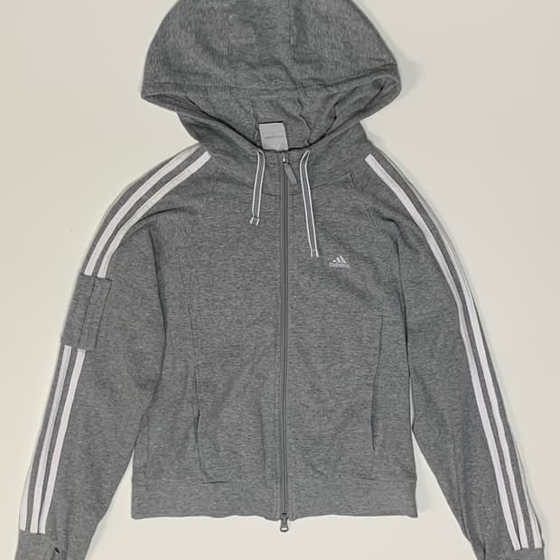 adidas 딱붙 슬림 후드집업