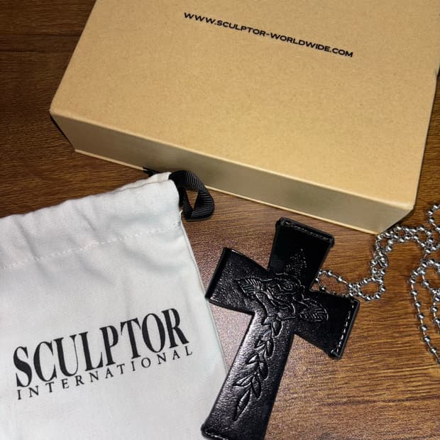 스컬프터 십자가 목걸이 크로스 월렛 카드지갑 블랙 색상