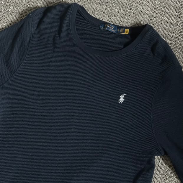폴로 신형 택 와플 니트 롱슬리브 네이비 XL