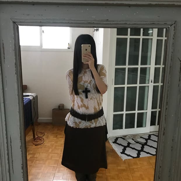 vintage pattern top