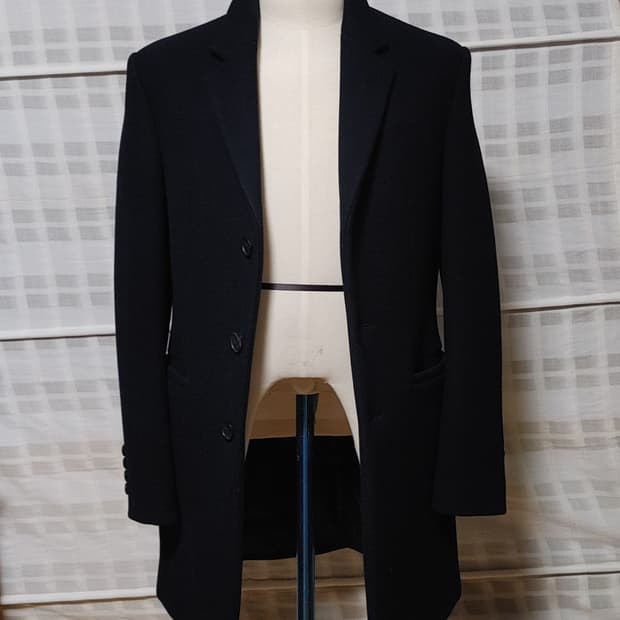 (한섬) 시스템 옴므 다크네이비 코트 95 / 캐시미어 블렌디드