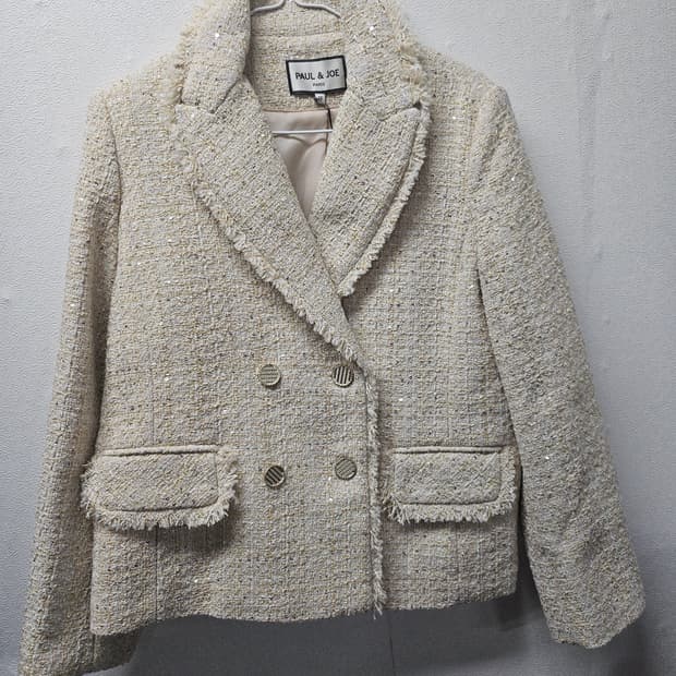 폴앤조 트위드 더블 버튼 자켓 55