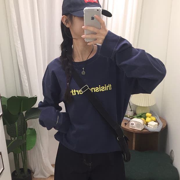 공용 디스이즈네버댓 라운드긴팔티 100