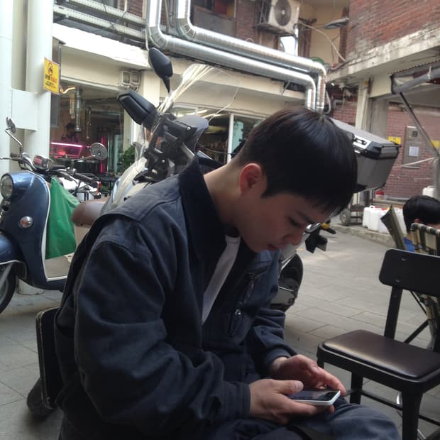 쿠어 오버다잉 페이디드 워크 자켓