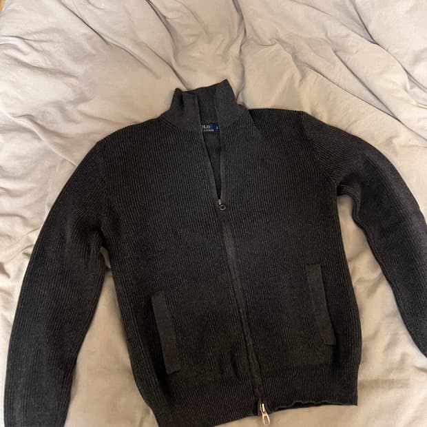 폴로 랄프로렌  차콜 2웨이 풀집업 니트 s