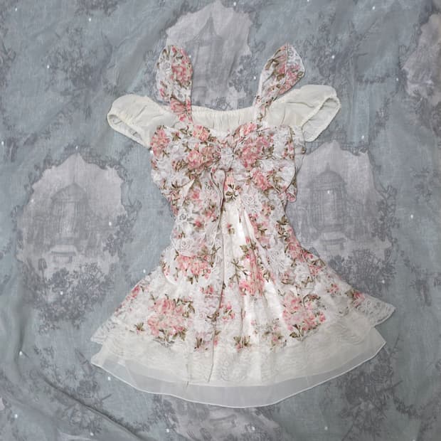 리즈리사 히메카지 빅리본 로걀탑 오프숄더 세트 히메갸루 트랄라라