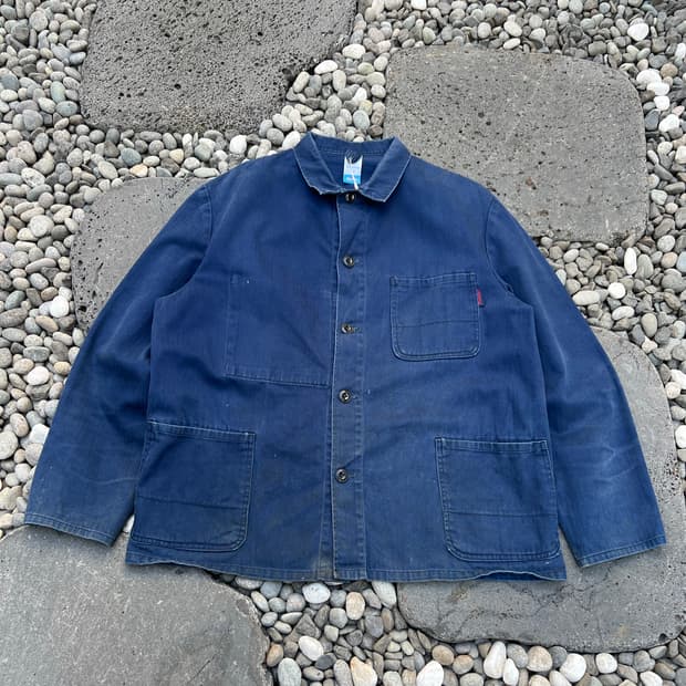 HARD FADED OLD VINTAGE HBT 헤링본트윌 프렌치워크자켓