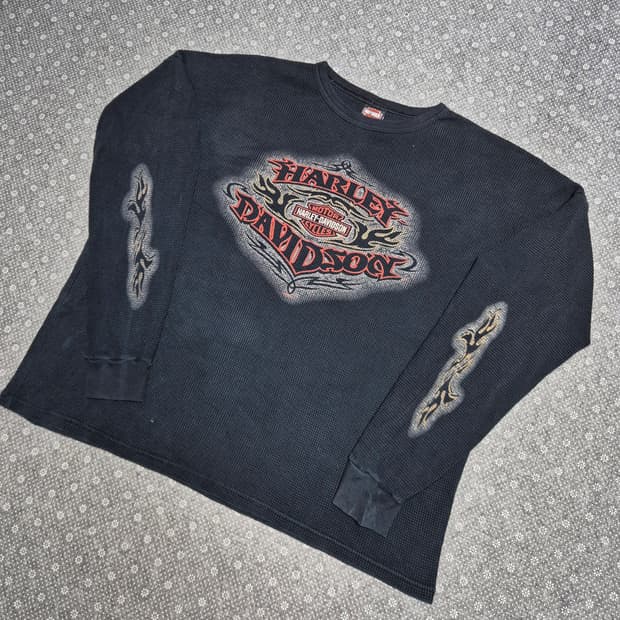 [XXL] US Made 할리데이비슨 서멀 롱슬리브  -344