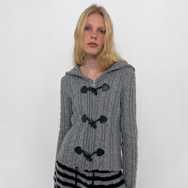 폴리수엠 케이블 토글 후디 그레이 미개봉 새제품 판매