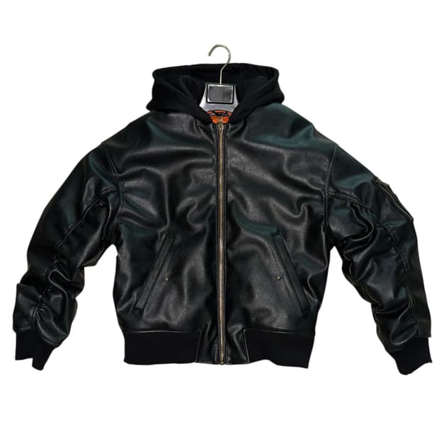 ZARA leather bomber jacket