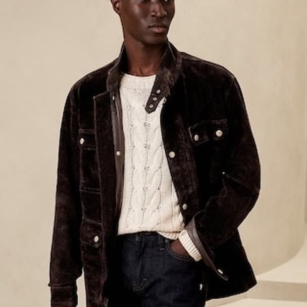 100-105) 바나나리퍼블릭 신형 스웨이드 필드자켓