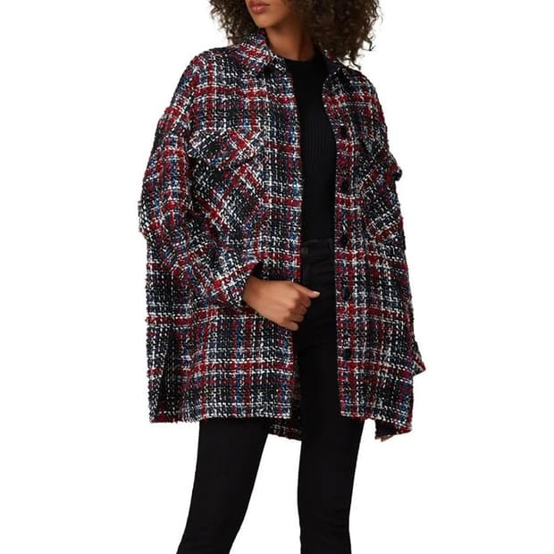 이로 IRO 트위드 체크 셔츠 자켓