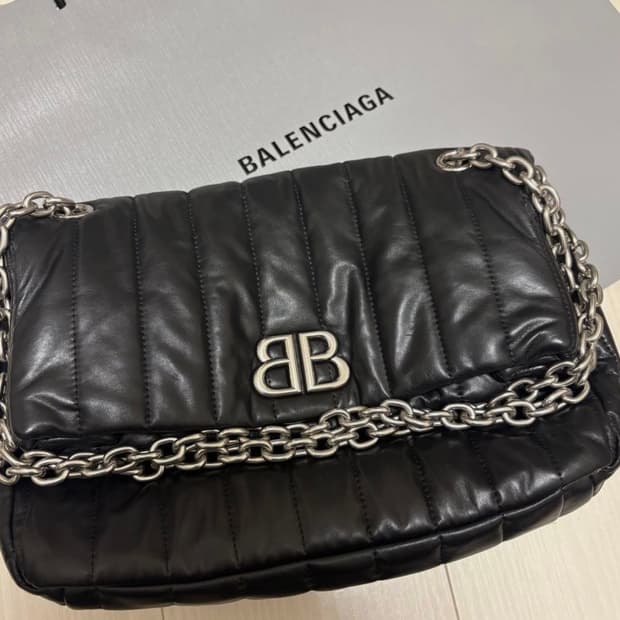발렌시아가 퀄티드 모나코 체인 백