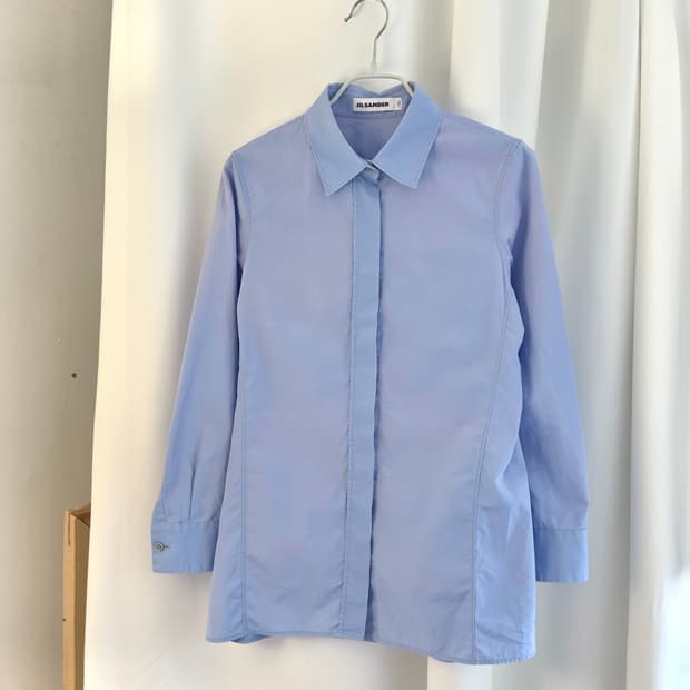 [JILSANDER] skyblue cotton shirts
