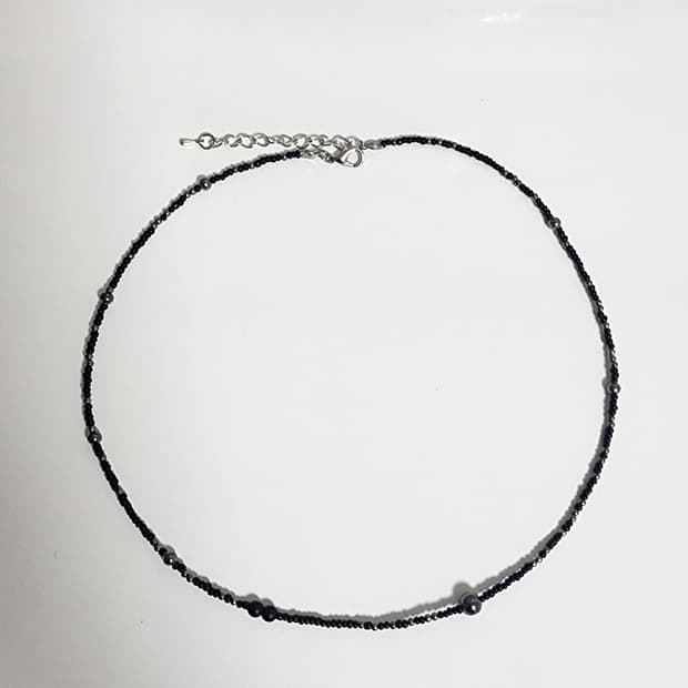 남자 심플 헤머타이트 원석 목걸이