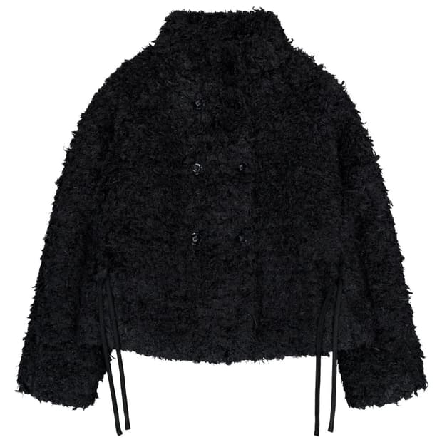 코이세이오 헤어리 퍼 자켓 블랙