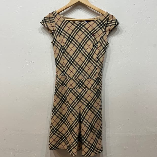 버버리 노바체크 퓨어울 원피스 Made in JAPAN 