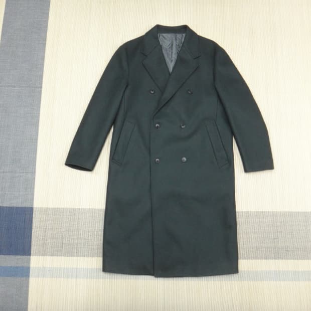 (100) 지오송지오 캐시미어 혼방 더블 오버핏 모직 코트