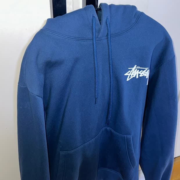 스투시 다이스 기모 후드티 네이비 (m)