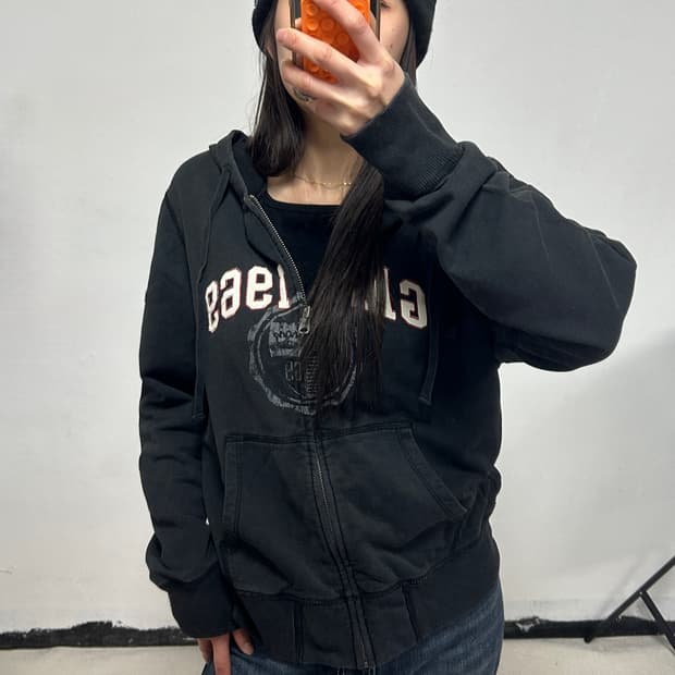 갭 아치로고 후드집업 블랙