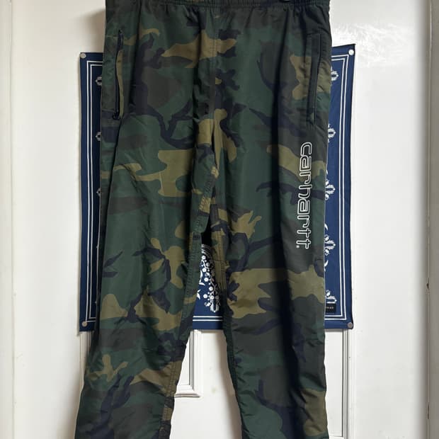 칼하트wip 카모 웜업팬츠 M