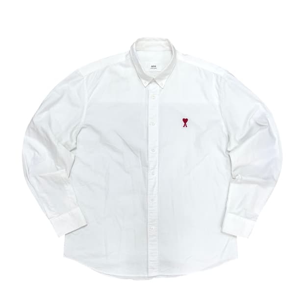 아미 스몰포니 화이트 옥스포드 셔츠(41)