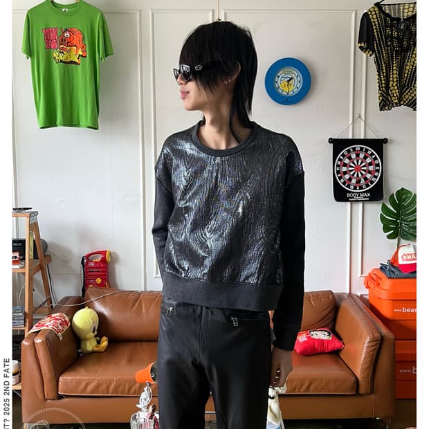 DIESEL BLACK GOLD Varnished Print Sweats