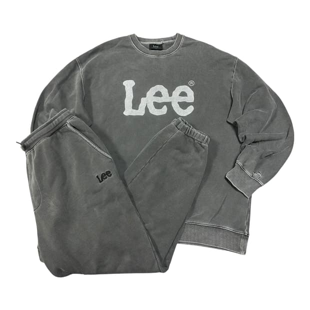 ✨ (세트) Lee 리 피그먼트 빅로고 트레이닝복 세트