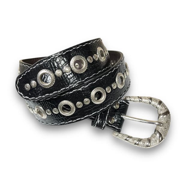 Rock Chic lizard double ring Belt