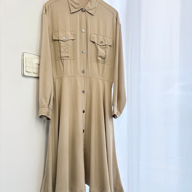 Moi Deux silk 클래식 포켓 원피스 JPN