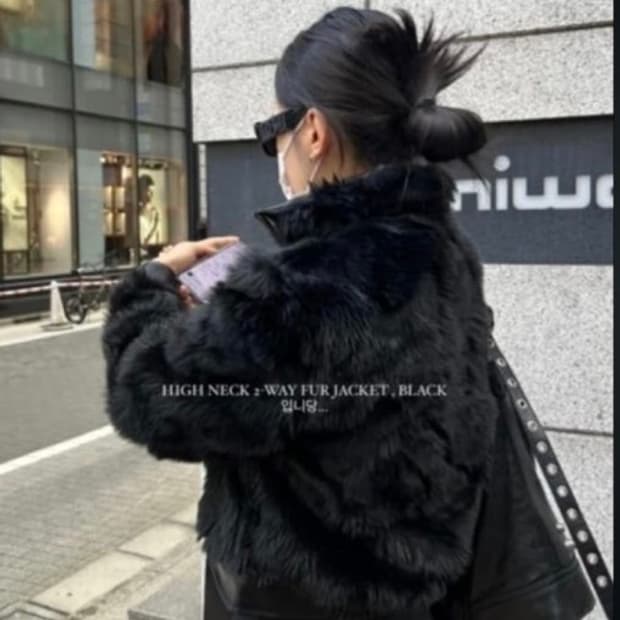 보헴서 하이넥 투웨이 퍼자켓