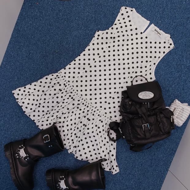 라츠유 도트 원피스