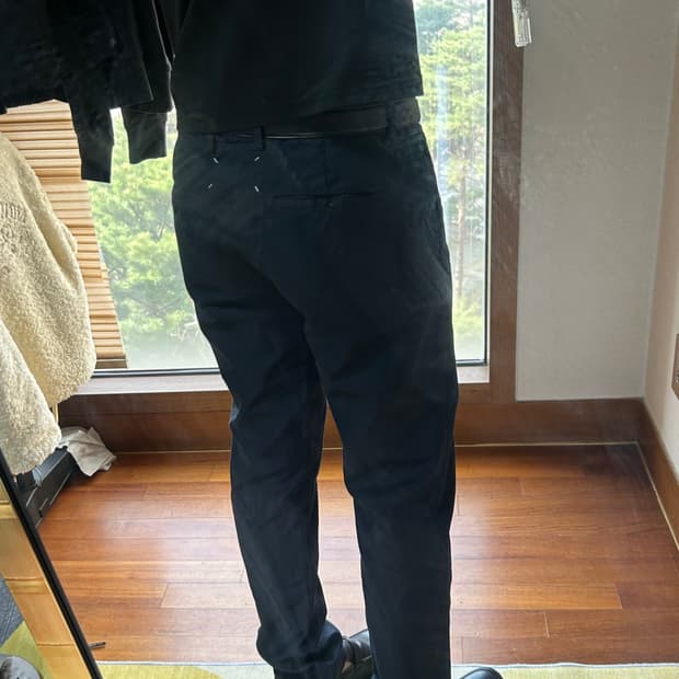 maison margiela 16ss cut-off pants black
