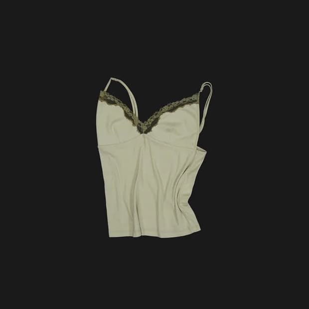 베르소 Lace Bralette Camisole Top Lime oliv