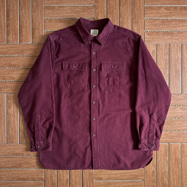 L.L.Bean pocket cotton flannel shirts