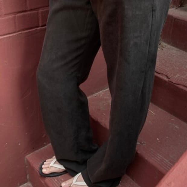 머듈 tencel slacks black