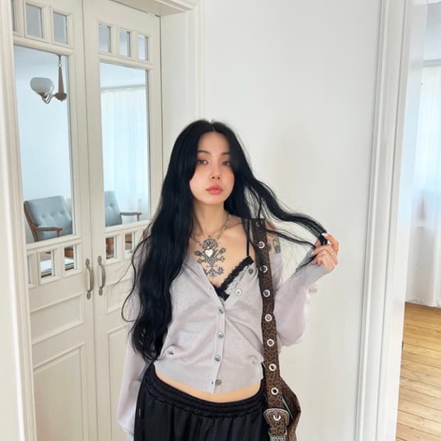 미스테리어스호텔 시스루 가디건