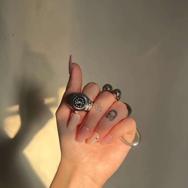 시계 반지 (블랙 다이얼) 🖤 