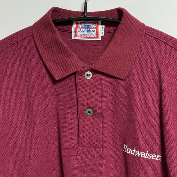 일본빈티지 Budweiser 폴로 셔츠 95-100