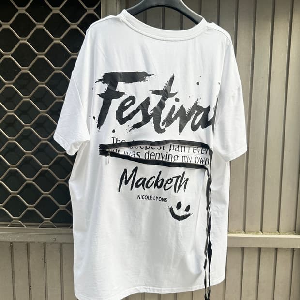 NONE vintage zipper detail graphic tee 