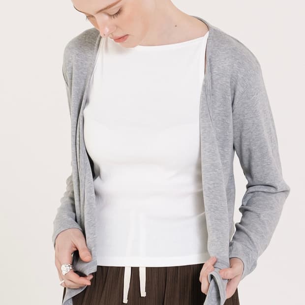인지액티브 summer wrap cardigan - 그레이