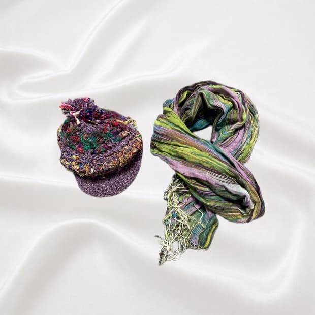 하구미 모자+머플러 #모리걸 #베레모 #빵모자