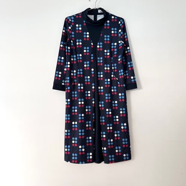 MACHIKO dot tension ops & top / navy