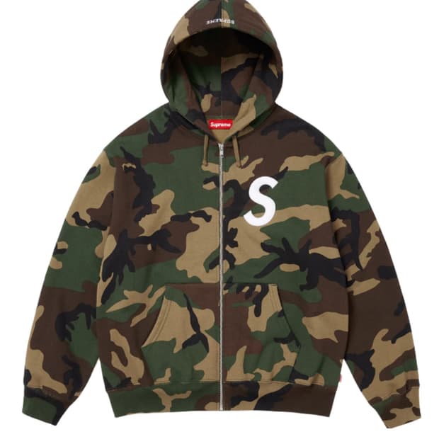 슈프림 s로고 후드집업