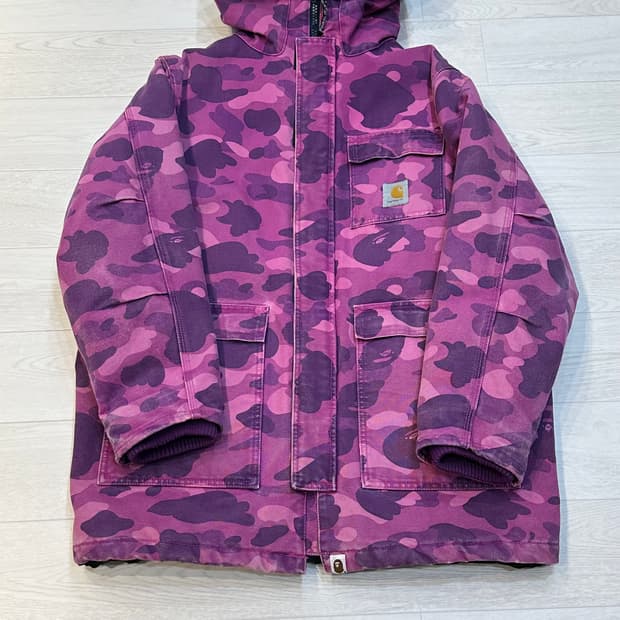 [M] 칼하트x베이프 06FW 시베리안파카 퍼플카모