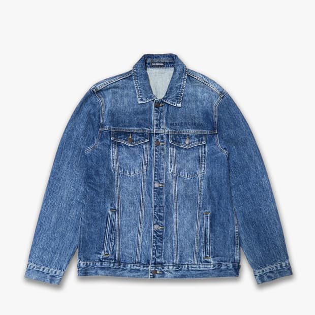 발렌시아가 데님 청자켓 3XL