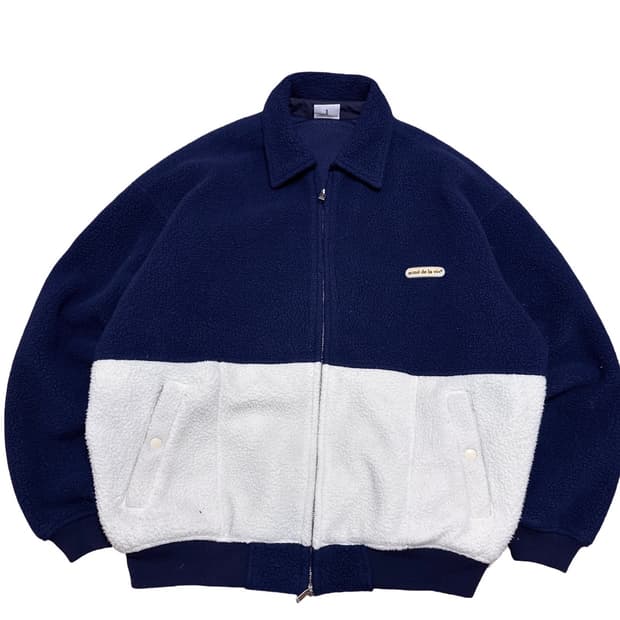 아크메드라비 뽀글이 네이비 후리스 자켓