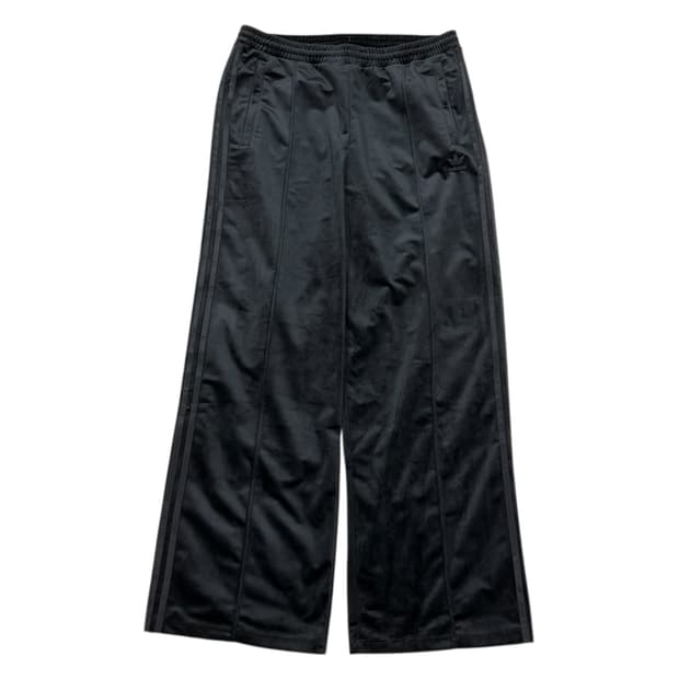 아디다스 우먼 아디컬러 벨루어 벨벳 트랙팬츠 바지 블랙 XL